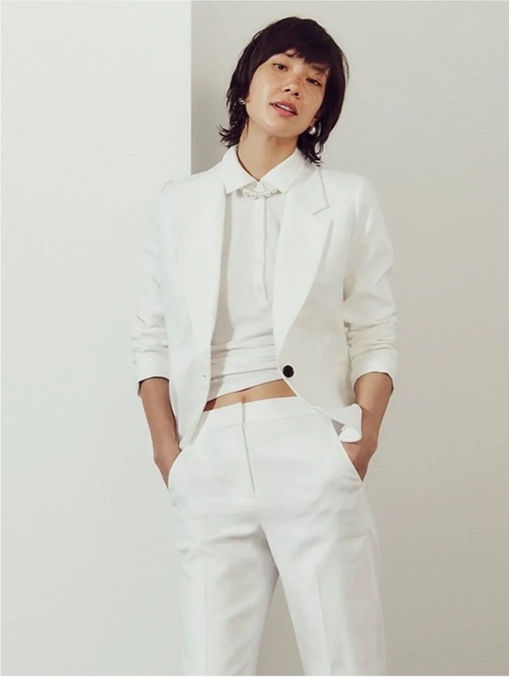 J. Crew Parke Linen Blend Blazer White 6 - Picture 2 of 16